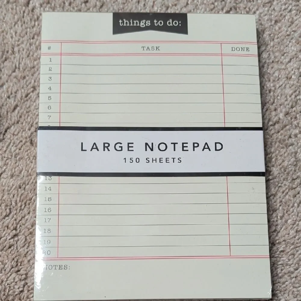 Large Teal and Cream Home Office Notepad Set